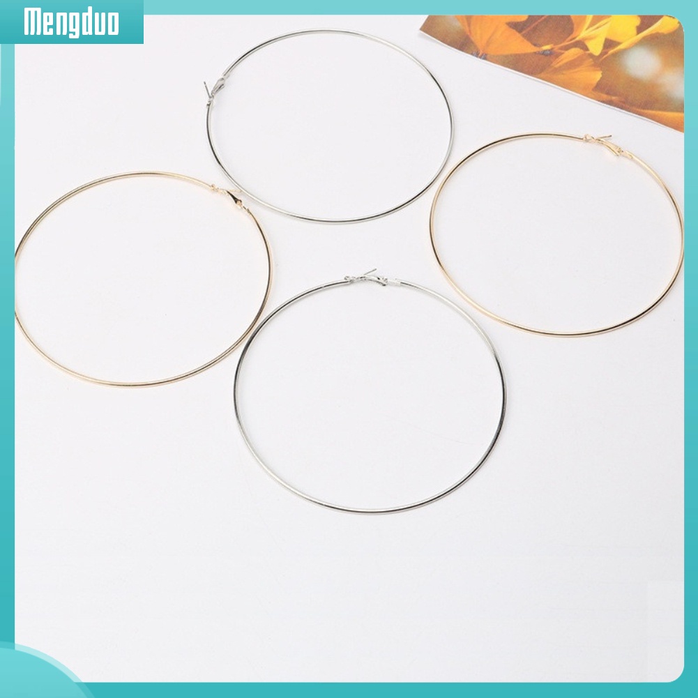 Khuyên Tai Tròn To Bản Thiết Kế Đơn Giản Cá Tính Dành Cho Nữ