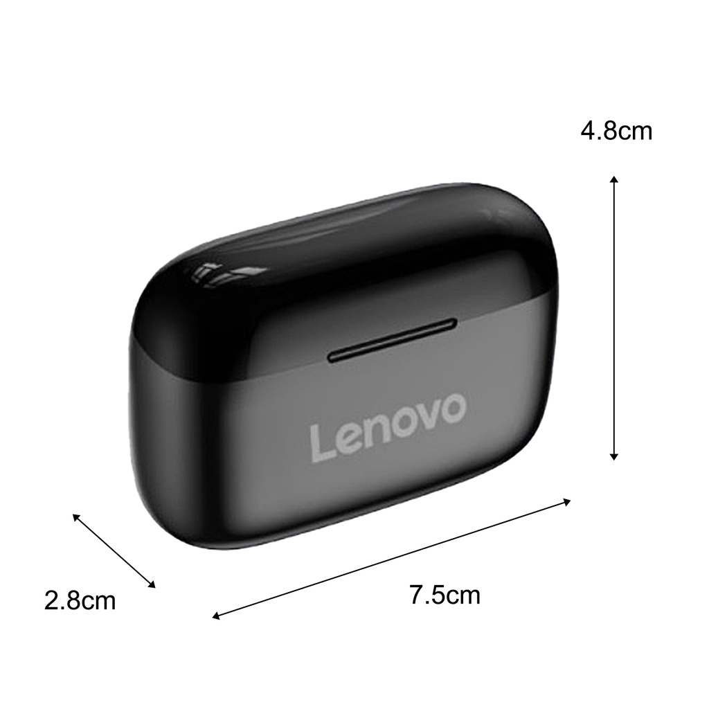 Set 2 tai nghe nhét tai bluetooth không dây LENOVO HT18 chống ồn thông minh màn hình LED điều khiển cảm ứng HiFi