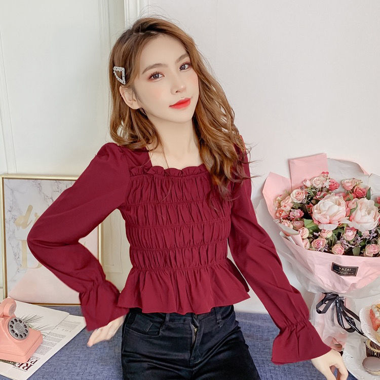 Áo voan BH kiểu cổ vuông dễ thương cho nữ