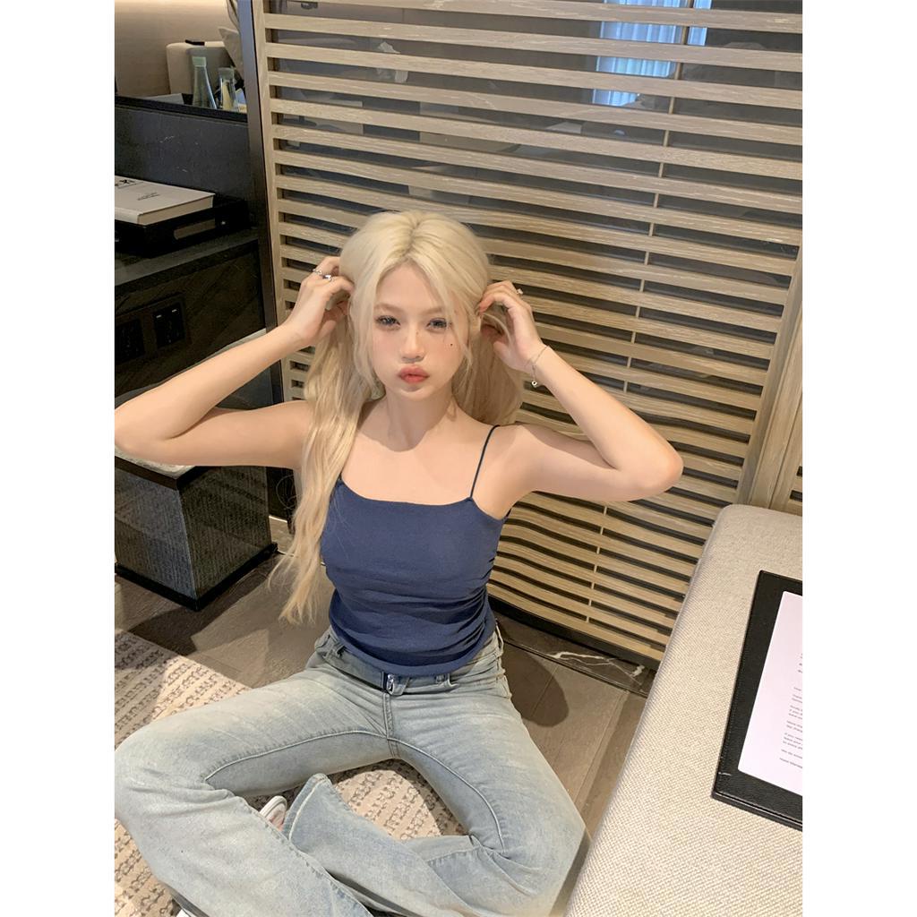 Áo Dệt Kim Ôm Ngực Màu Trơn Thời Trang Hong Kong Cho Nữ