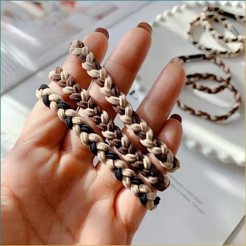 Dây Buộc Tóc Cao Su Co Giãn Tốt Thiết Kế Đơn Giản Phong Cách Nhật Hàn Xinh Xắn