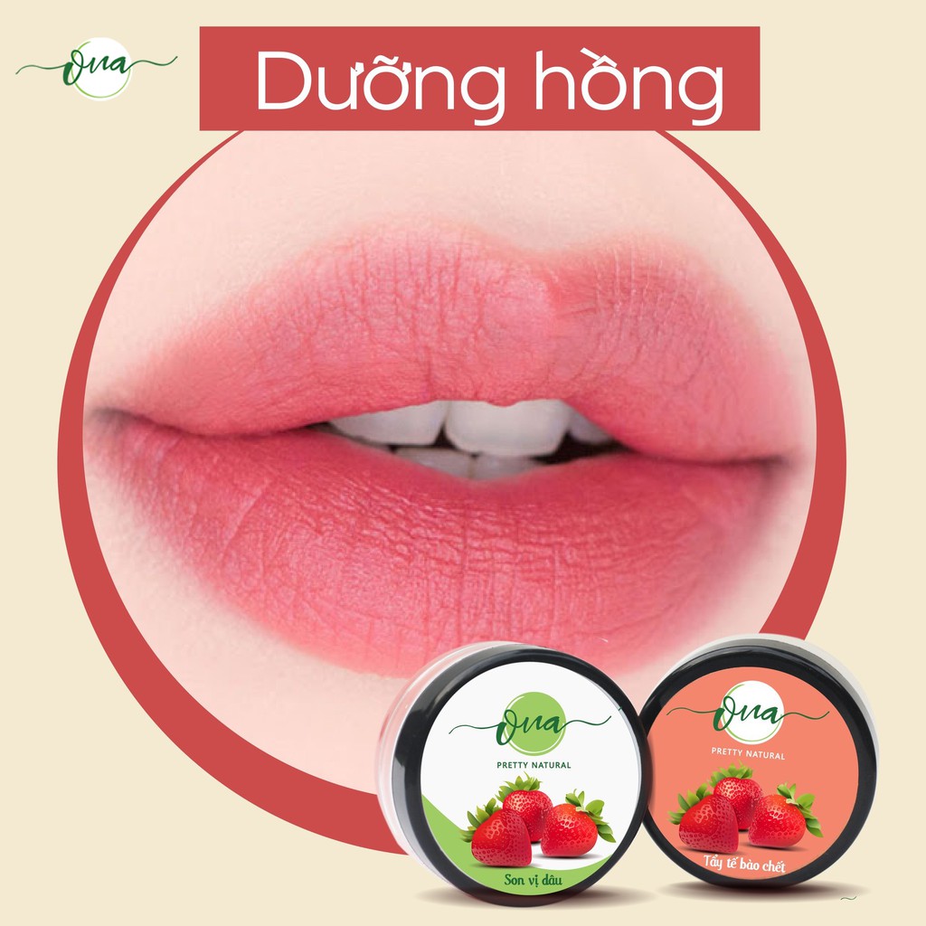 Combo son dưỡng và tẩy da chết môi ONa giúp hồng, mềm mịn, mờ thâm sau 3-4 tuần