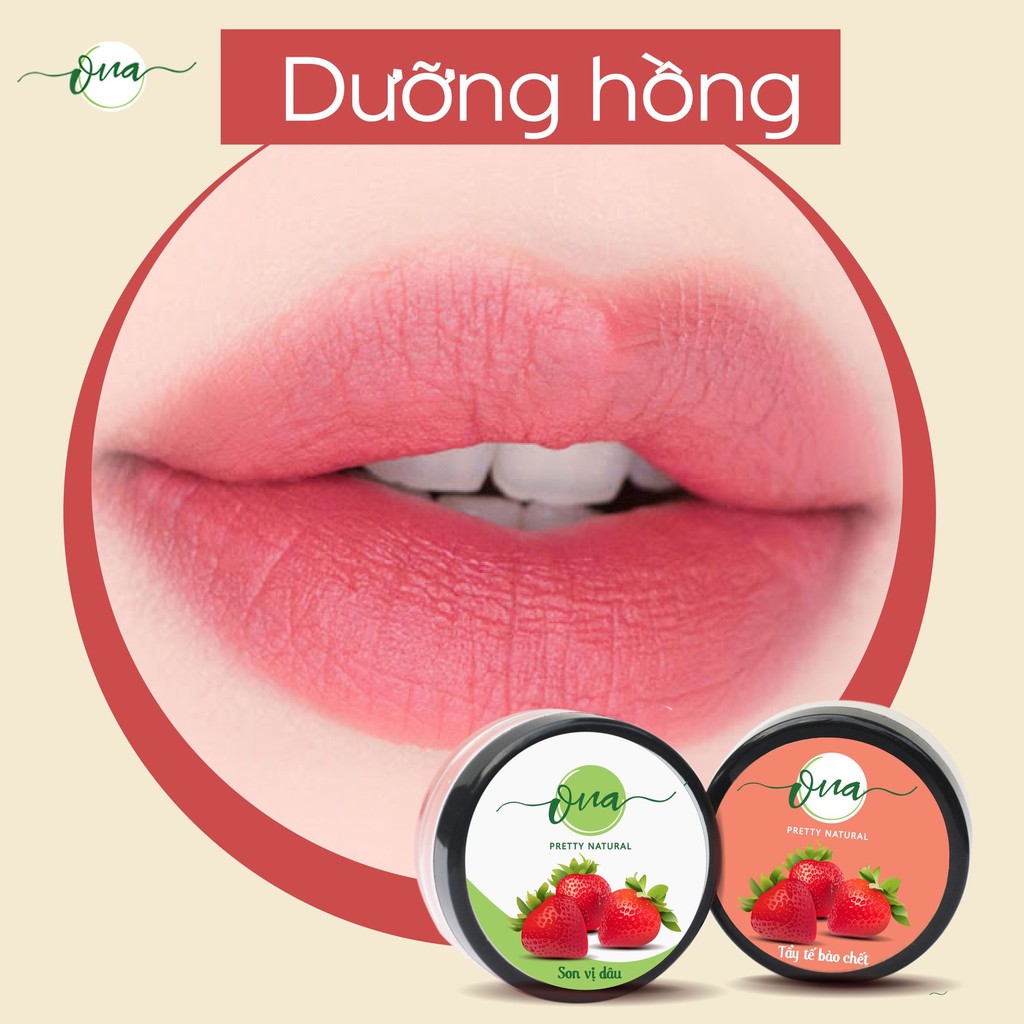 Combo son dưỡng và tẩy da chết môi ONa giúp hồng, mềm mịn, mờ thâm sau 3-4 tuần | BigBuy360 - bigbuy360.vn
