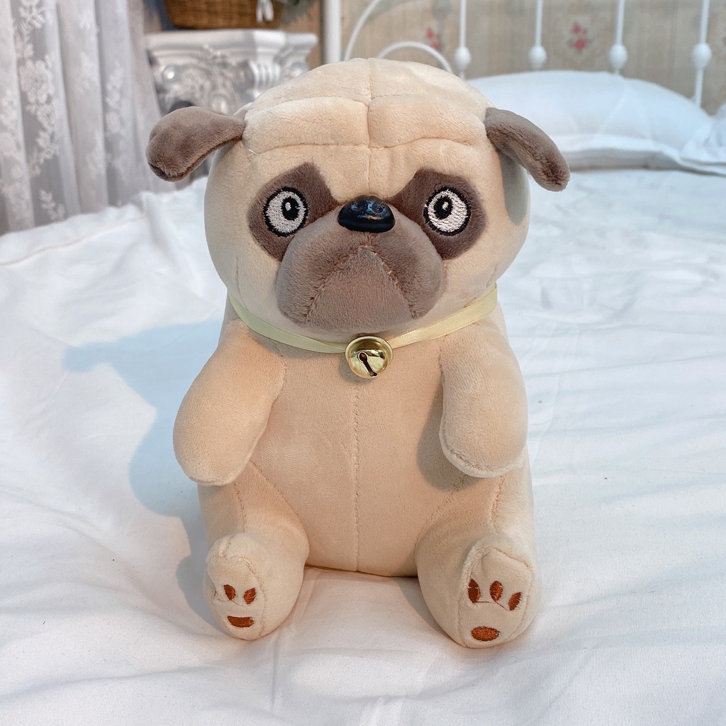 Chó bông mặt xệ PUG, gấu bông mini mềm mịn dễ thương 25cm