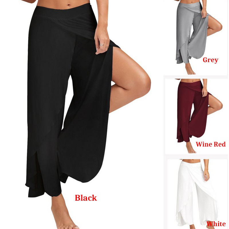 quần ống rộng Xẻ Tà Tập Yoga Cho Nữ | BigBuy360 - bigbuy360.vn
