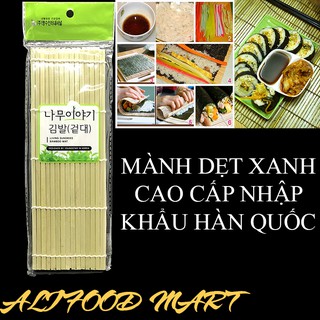 Mành cuốn kimbap dẹp tre xanh cao cấp (alifoodmart)