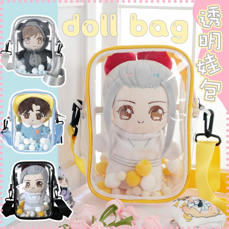 SẴN ĐEN Túi đựng doll vừa 1 bé 20cm