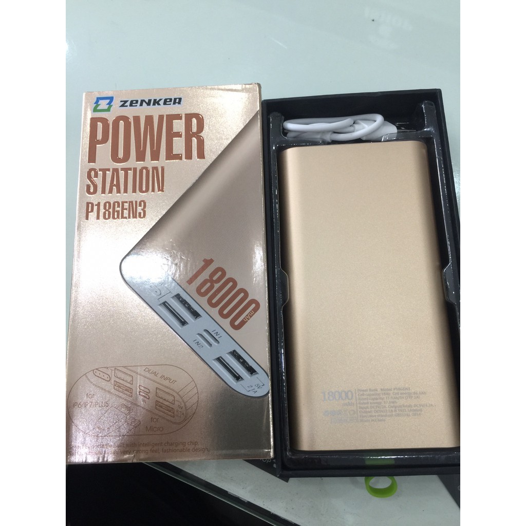 ⚡Giá Gốc⚡ Pin Dự Phòng Zenker P18GEN3 18000mAh Cao cấp