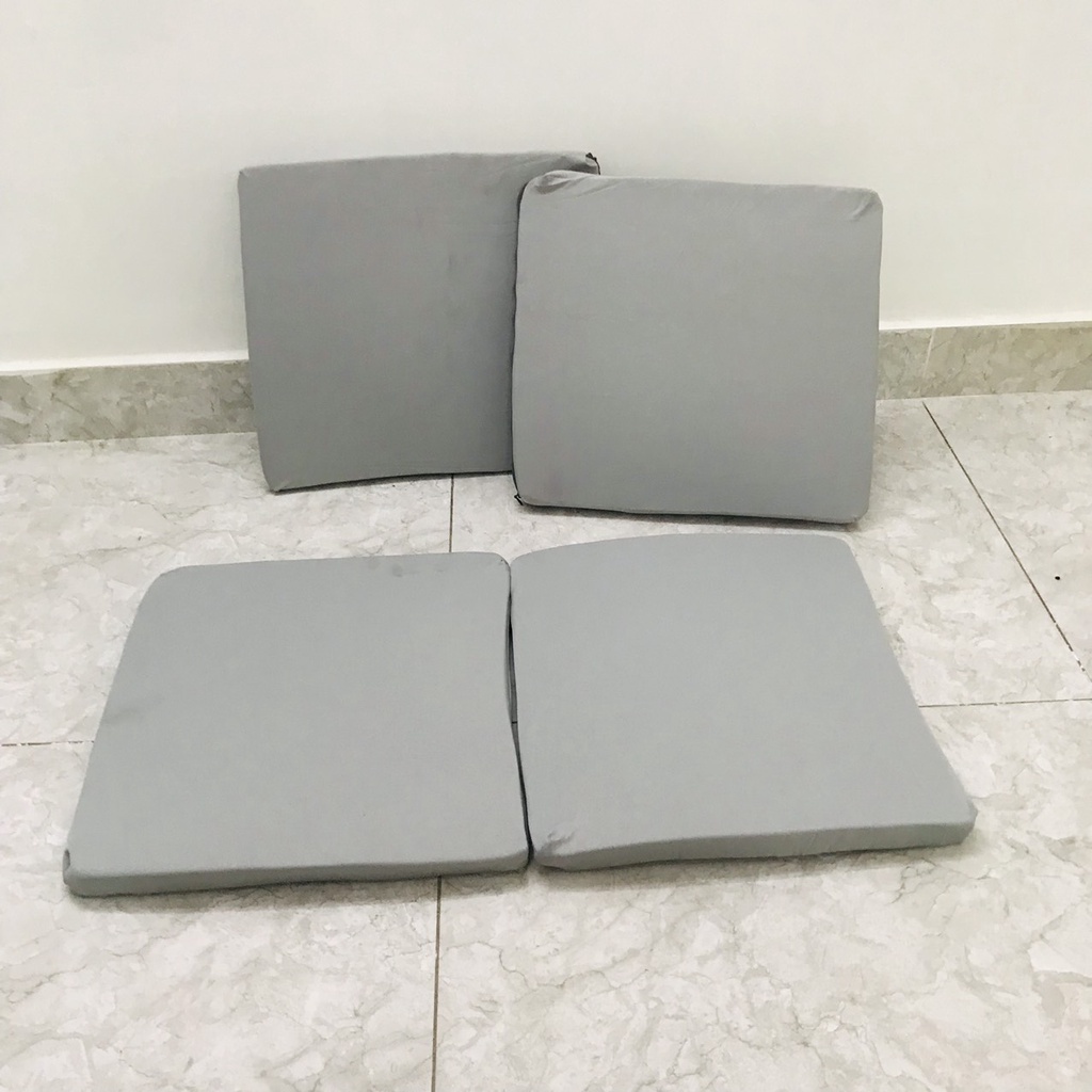 Nệm bệt VUÔNG Màu Xám kích thước 40x40x3cm