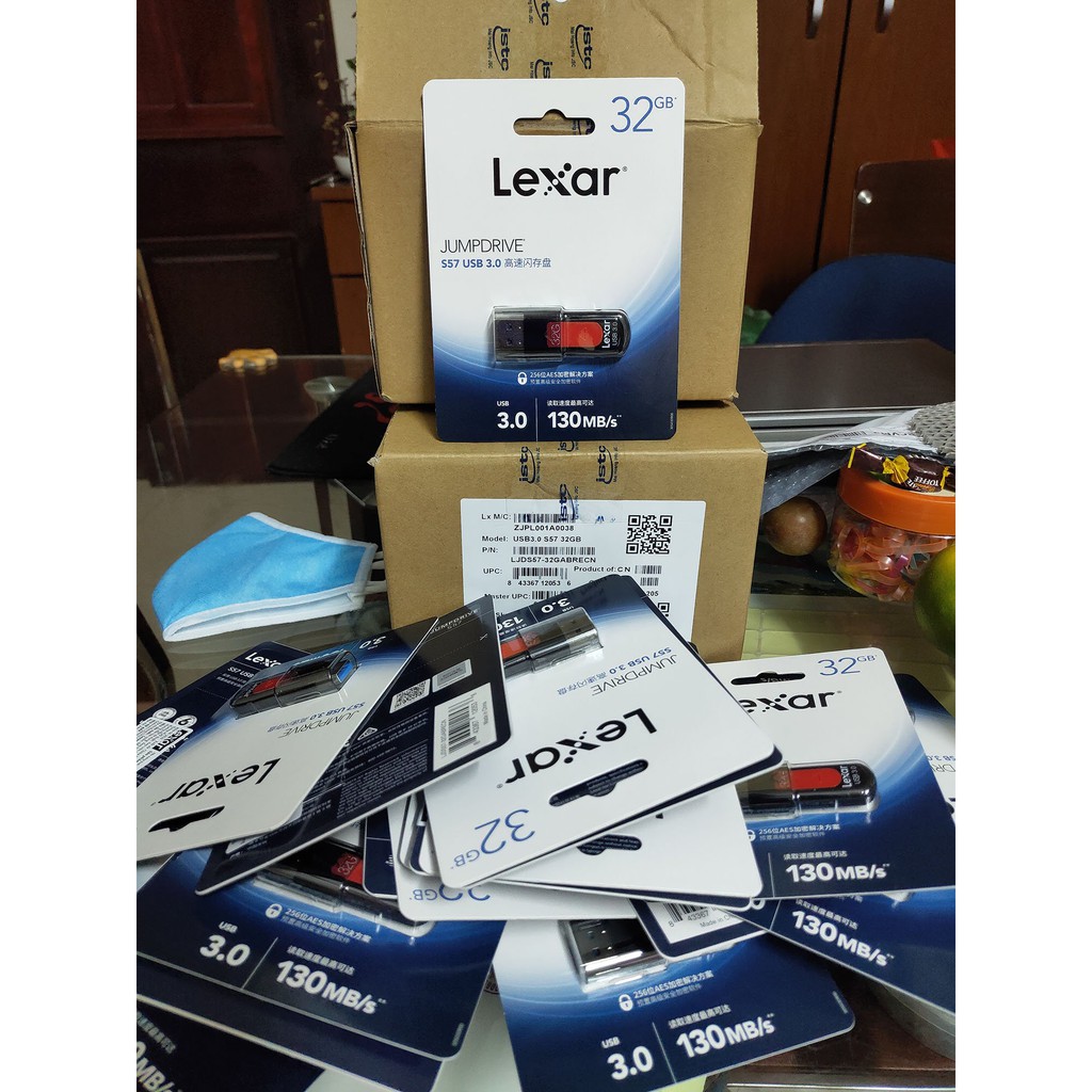 USB 32Gb Lexar Jumdrive S57 USB 3.0 RED - Chính Hãng BH 36T