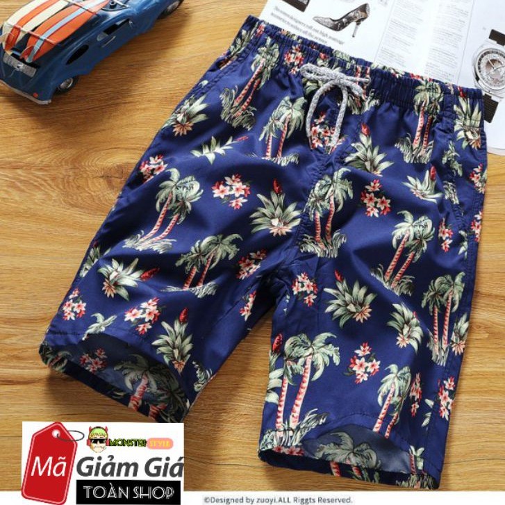 Quần shorts nam đi biển tới đùi mát mẻ trẻ trung năng động cho cánh mày râu MONSTER-STYLE