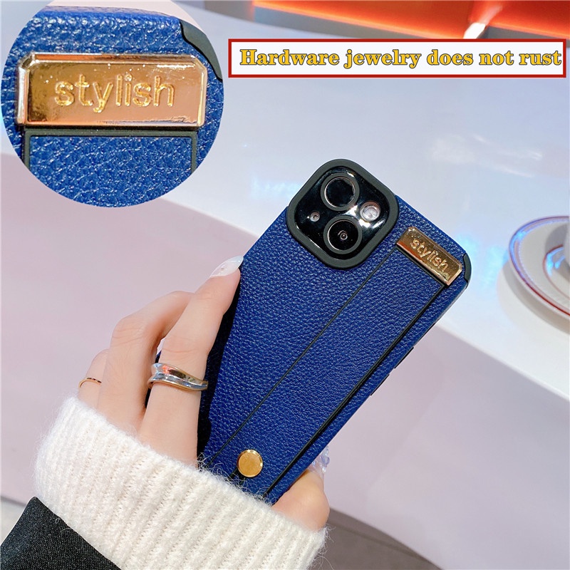 Ốp Điện Thoại Da Mềm Gắn Dây Đeo Cổ Tay Chống Sốc Cho iPhone 13 Pro MAX 12 11 Pro MAX XS MAX XR 7+ 8 Plus