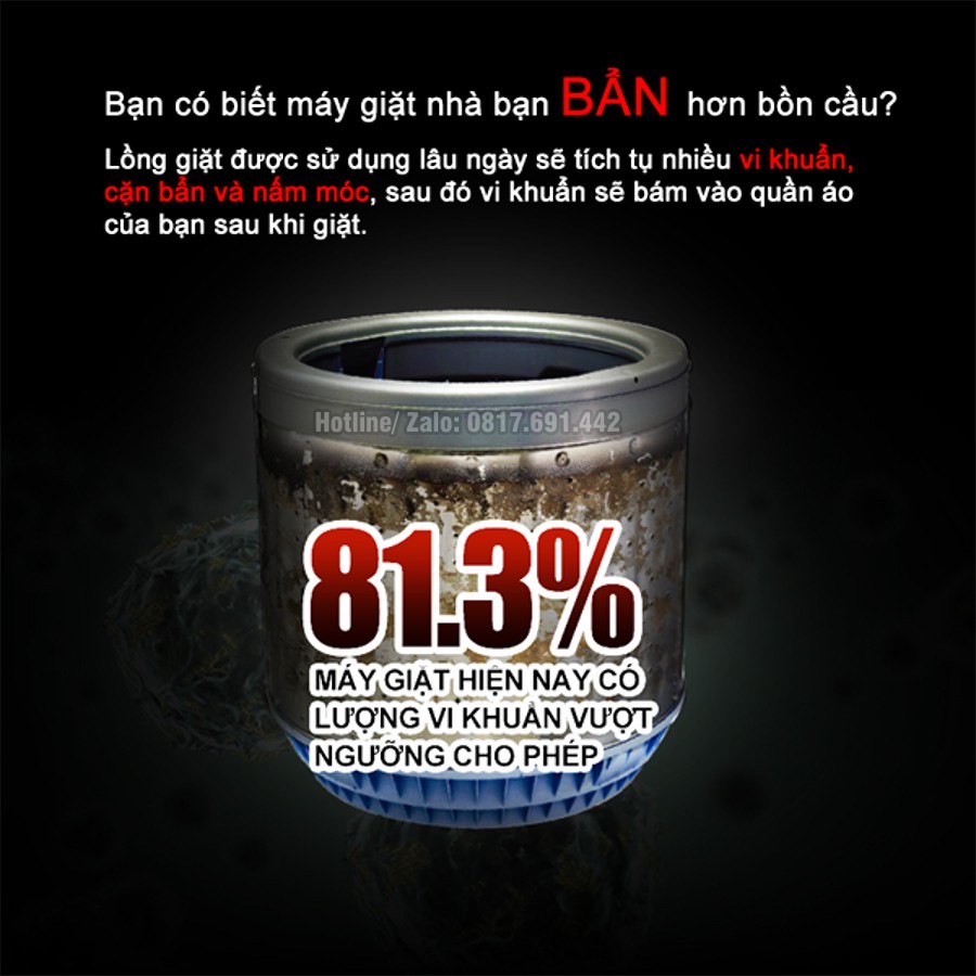 Bột tẩy vệ sinh lồng máy giặt  - Gói 450gram