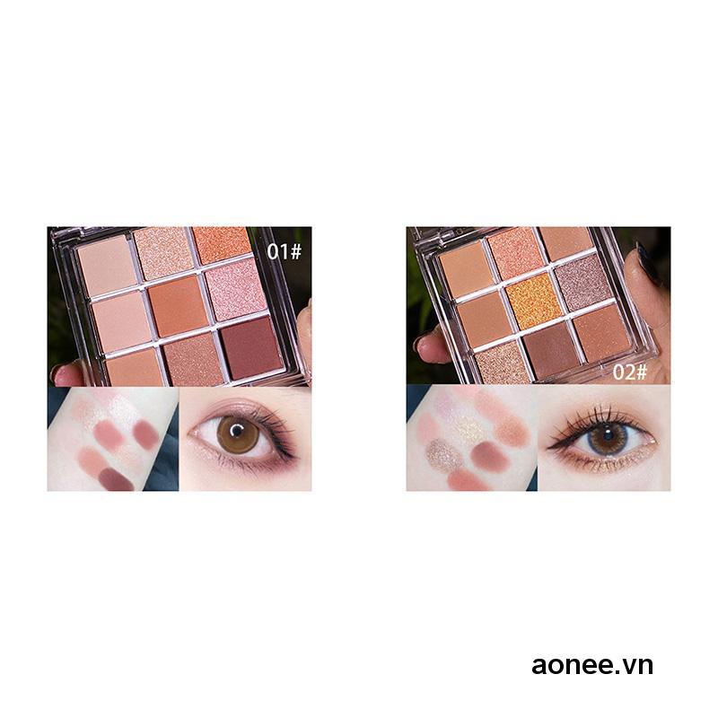 ✨✨Bảng Phấn Mắt 9 Màu Tông Nude Ánh Kim Tuyến Lấp Lánh Lâu Trôi
