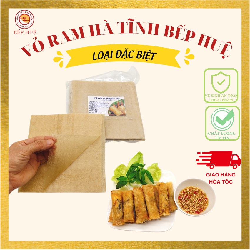 Vỏ ram hà tĩnh loại đặc biệt 500g khoảng 100 lá hút chân không phơi sương dẻo dễ bóc chiên giòn chả giò nem rán chả ram