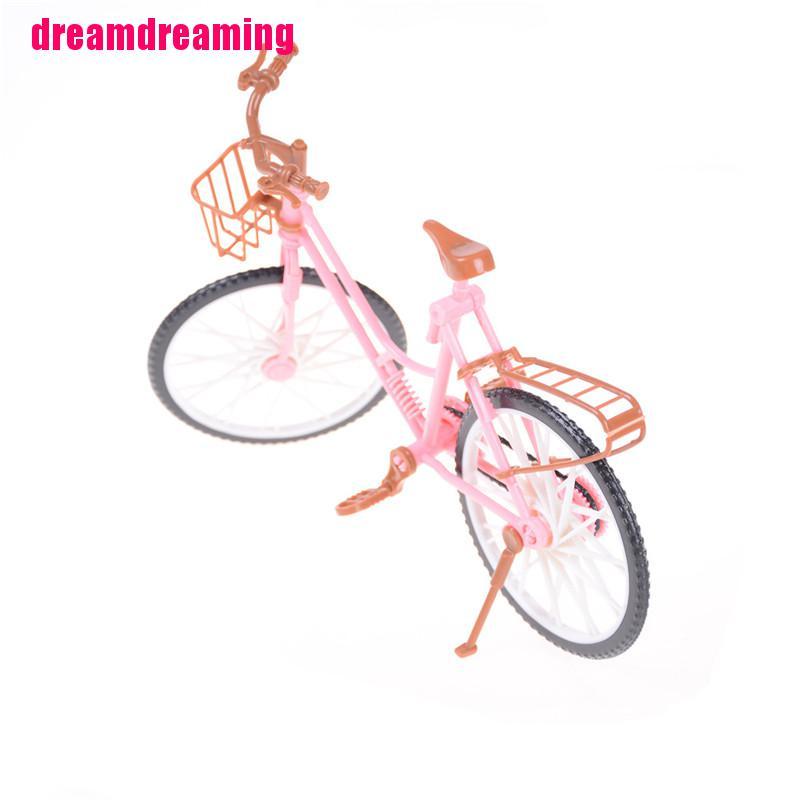 Mô Hình Xe Đạp Màu Hồng Xinh Xắn Cho Búp Bê
