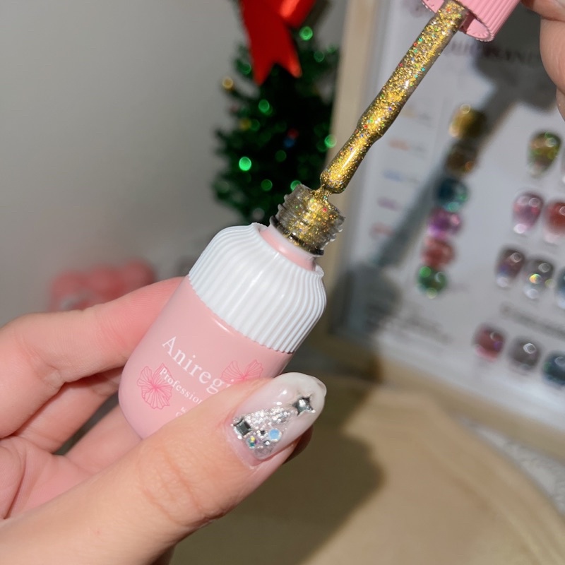 Set sơn nhũ mắt mèo flash 9c tặng kèm bảng màu