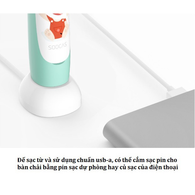 Bàn chải đánh răng thông minh cho trẻ em Xiaomi SOOCAS C1