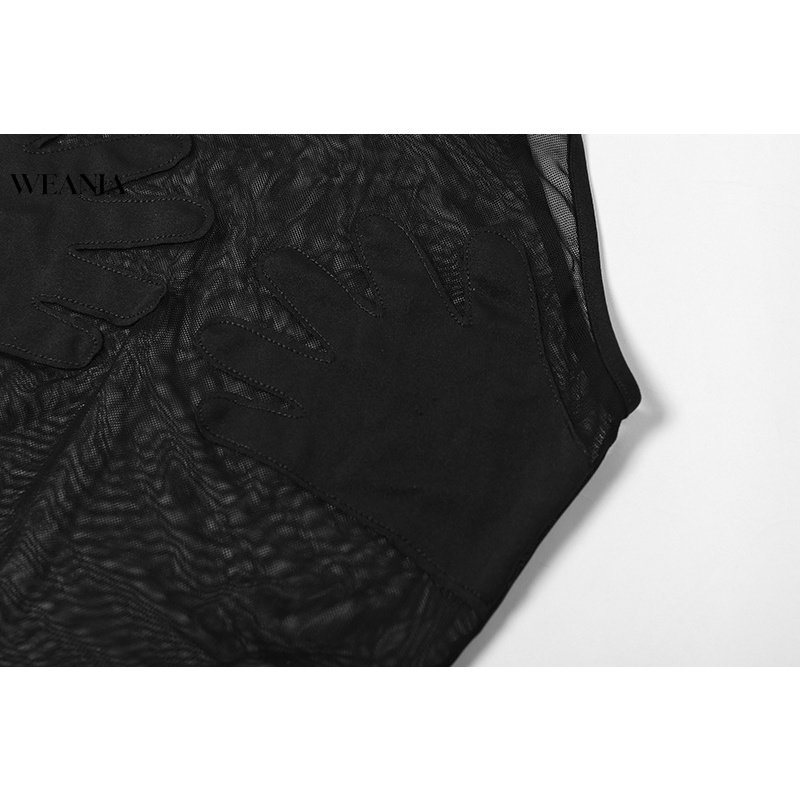 Bộ Bodysuit Lưới Xuyên Thấu Gợi Cảm