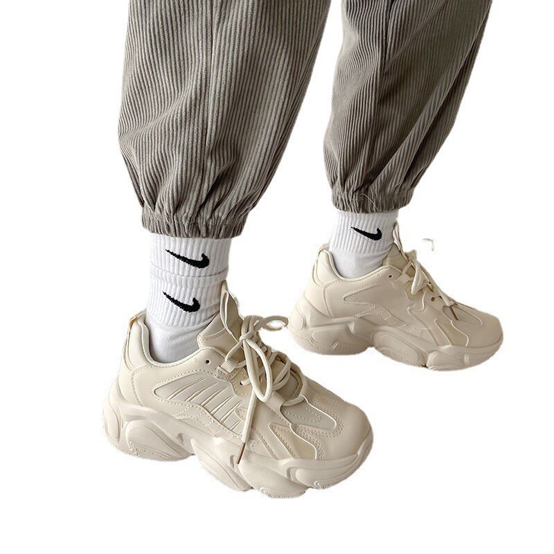 Giày thể thao nữ da PU,Giày Nữ Ulzzang Thể Thao Độn Đế Cao 5cm kiểu dáng cực trẻ trung năng động | BigBuy360 - bigbuy360.vn