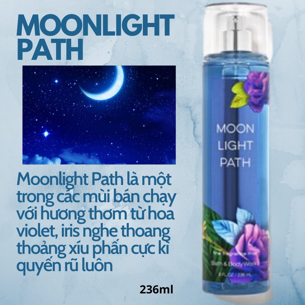 Xịt Thơm Toàn Thân Bath And Body Works - Moonlight Path Body Mist (236ml)