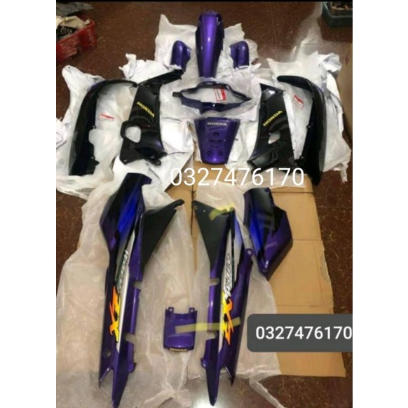 Bộ nhựa dàn áo xe WAVE ZX màu tím zin chính hãng