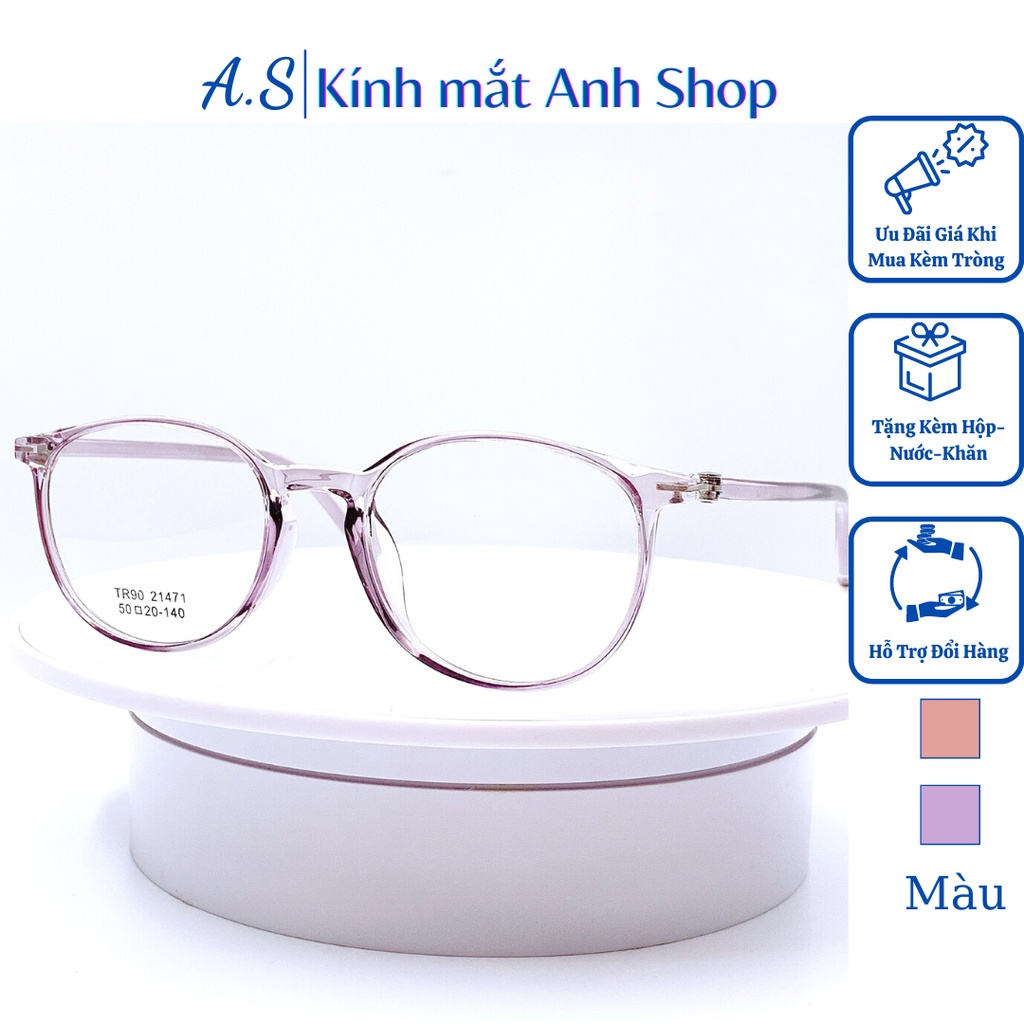 Kính tròn thời trang nữ giới chất liệu nhựa dẻo cỡ nhỏ 21471