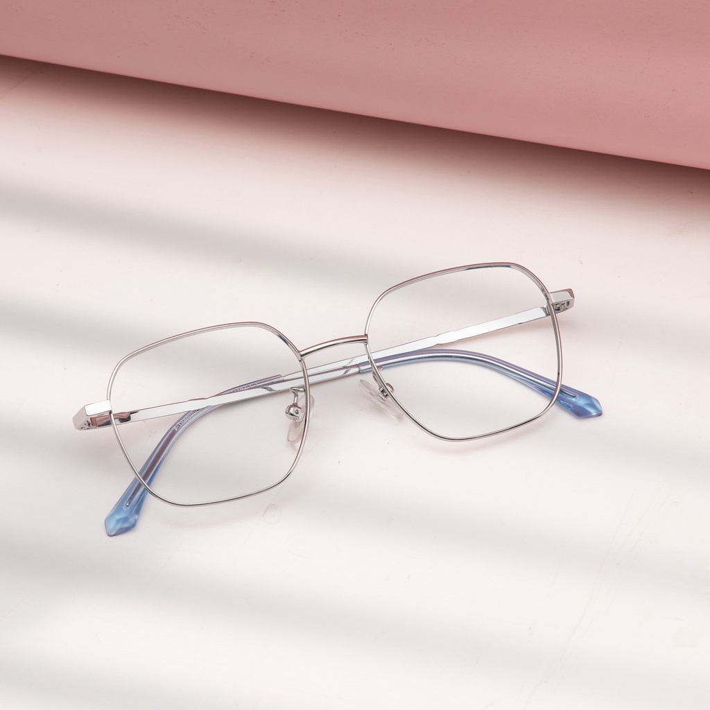 Gọng kính mắt nam nữ thời trang EYE PLUS mắt vuông kim loại KL350-825