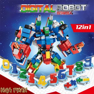 Siêu Robot Kỹ Thuật Số 570 Chi Tiết 12 Trong 1 Đồ Chơi Xếp Hình Lắp Ráp MOC DIY Panlos