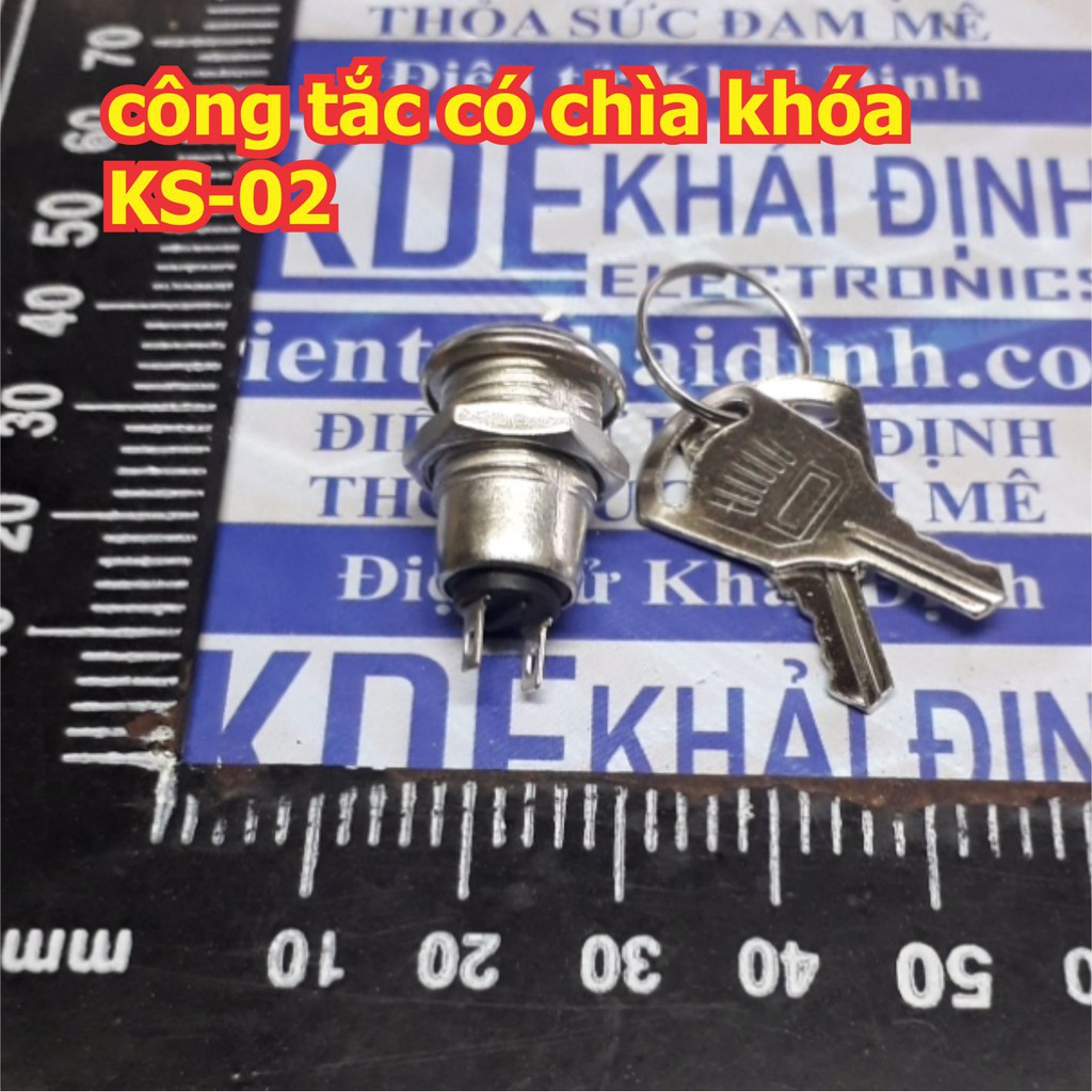 2 cái công tắc, chuyển mạch sử dụng chìa khóa vỏ nhôm KS-02 kde5016