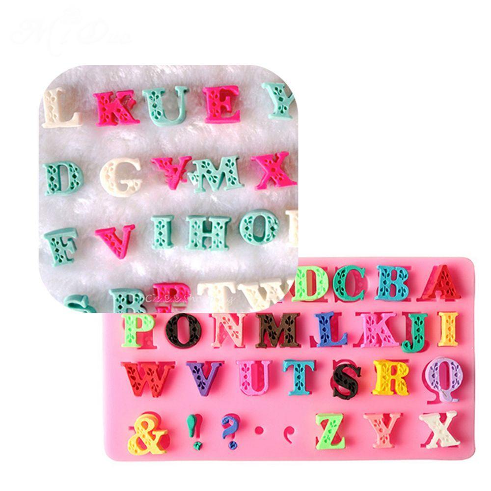 YNATURAL Khuôn Silicone Nhấn Bánh &amp; Socola Hình Chữ Capital