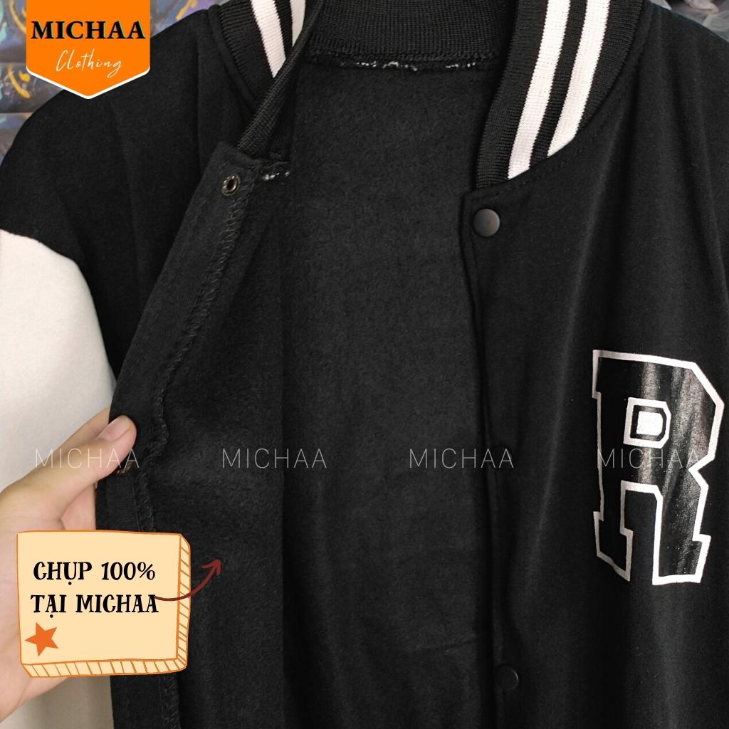 Áo Khoác Nỉ BE CAREFUL Nữ Form Bomber Ngắn Vải Nỉ Hình In Đẹp - MICHAA