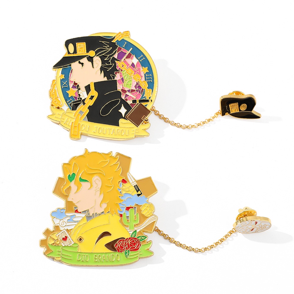 Huy Hiệu Cài Áo Kim Loại Họa Tiết Hoạt Hình Jojo 'S Bizarre Adventure