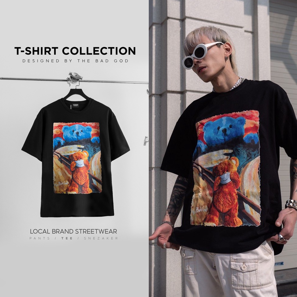 Áo thun boxy The Bad God Scary Bear tee