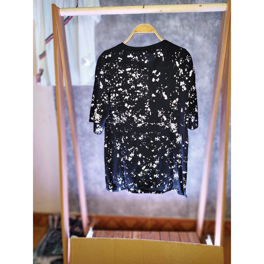 ( Ảnh thật ) Áo Phông Nam MIKENCOO Họa Tiết Loang Siêu Hiếm, Cotton Mịn Cao Cấp Thấm Hút Mồ Hôi Cực Tốt Fom Nam Nữ Trend