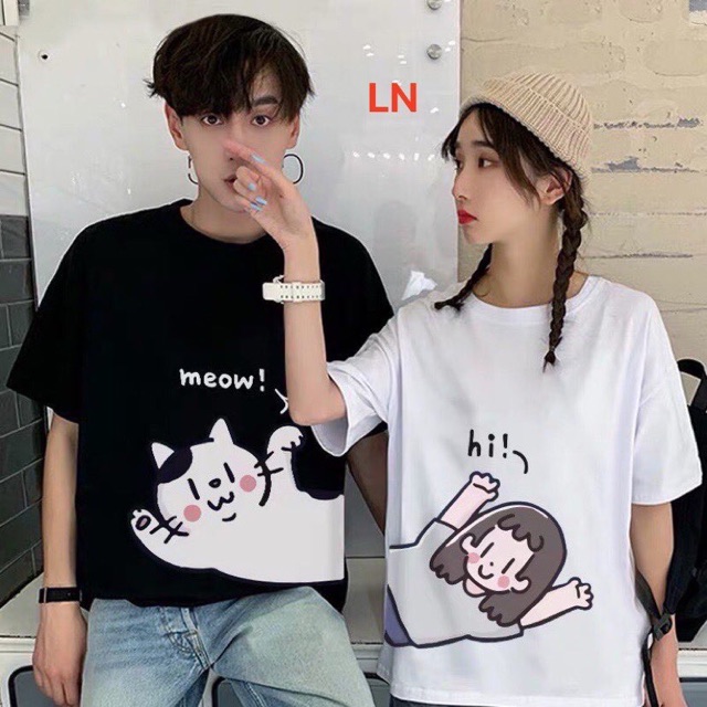 bst Áo đôi mèo hi DAB866 siêu đẹp