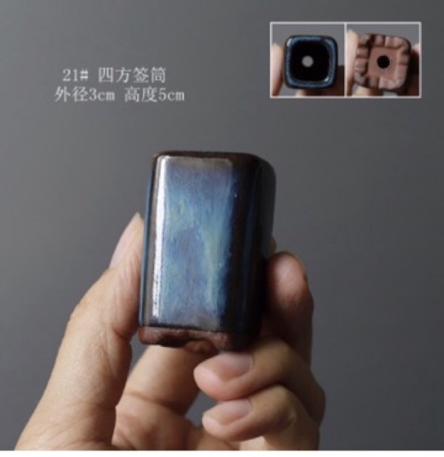 Chậu men Tầu siêu mini- chất như nước cất