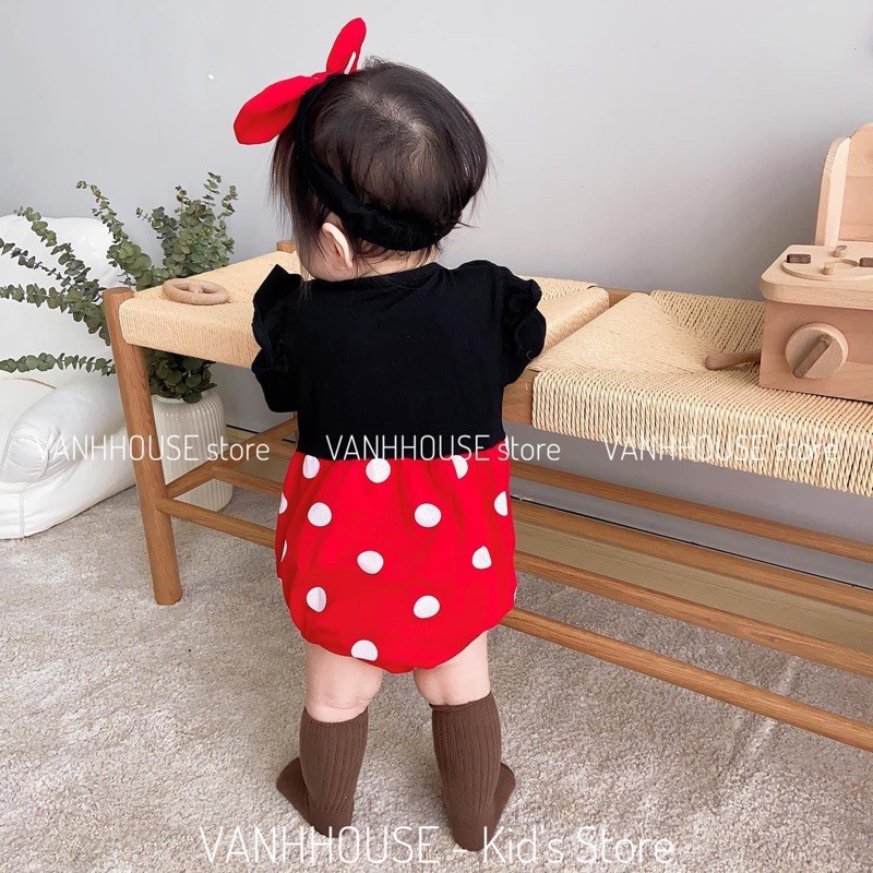 Body xinh xắn kèm nơ cho bé yêu chất liệu có giãn 4 chiều mềm mịn xinh xắn