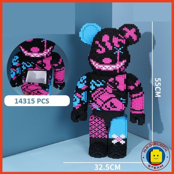 Mô hình lắp ráp gấu Bearbrick Xizai cỡ lớn làm quà tặng, trang trí decor