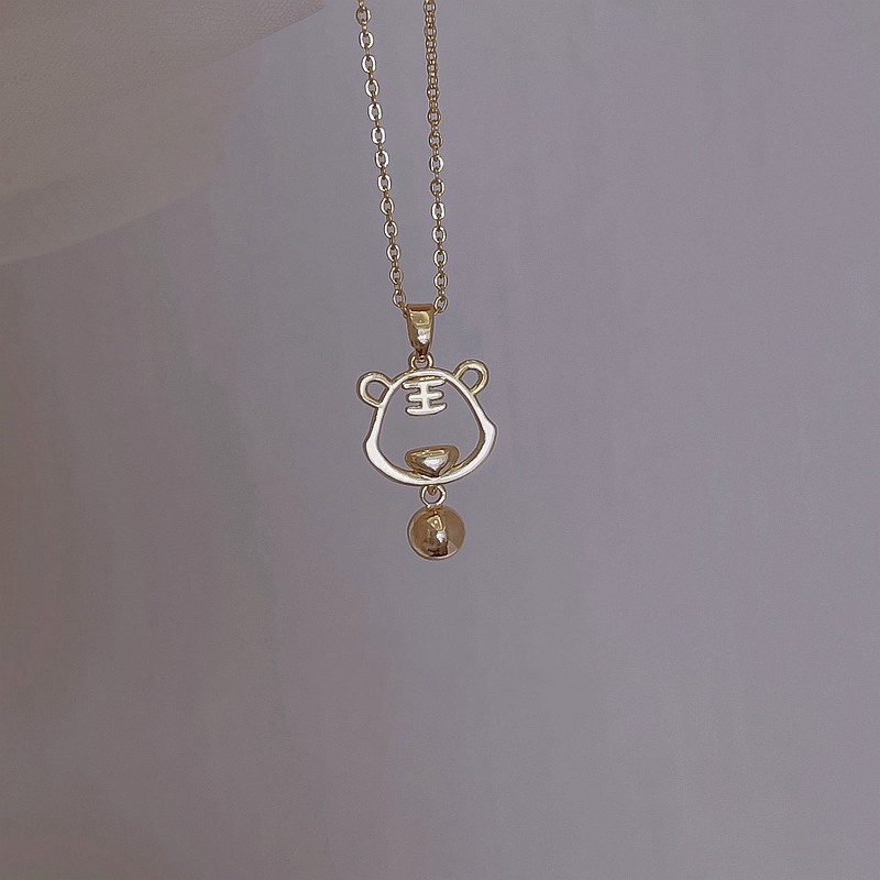 Vòng cổ Mặt Hình Con Hổ Mạ Vàng Thời Trang Dành Cho Nữ