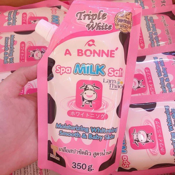 Muối Tắm Tẩy Da Chết Body Sáng Da Chết Chiết Xuất Sữa Bò A Bonne Spa Milk Salt Thái Lan 350g Kbeautyvn