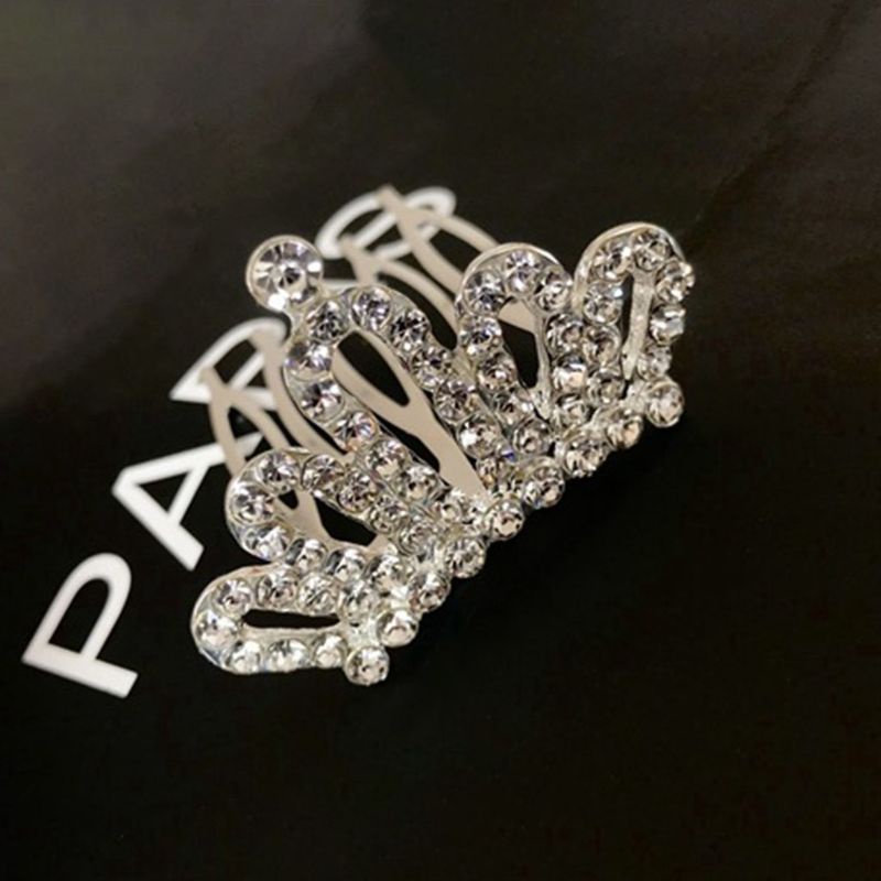 Kẹp Tóc Hình Vương Miện Đính Đá Lấp Lánh Cho Bé Gái