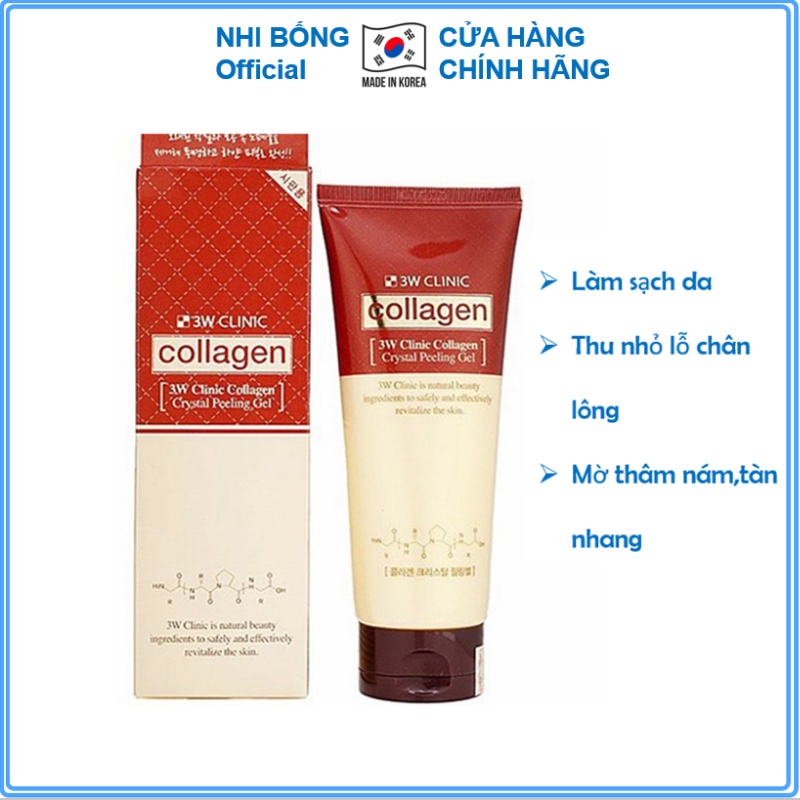 Tẩy da chết - Tẩy tế bào da chết chiết xuất từ Collagen Crystal Peeling Gel Hàn Quốc 180ml