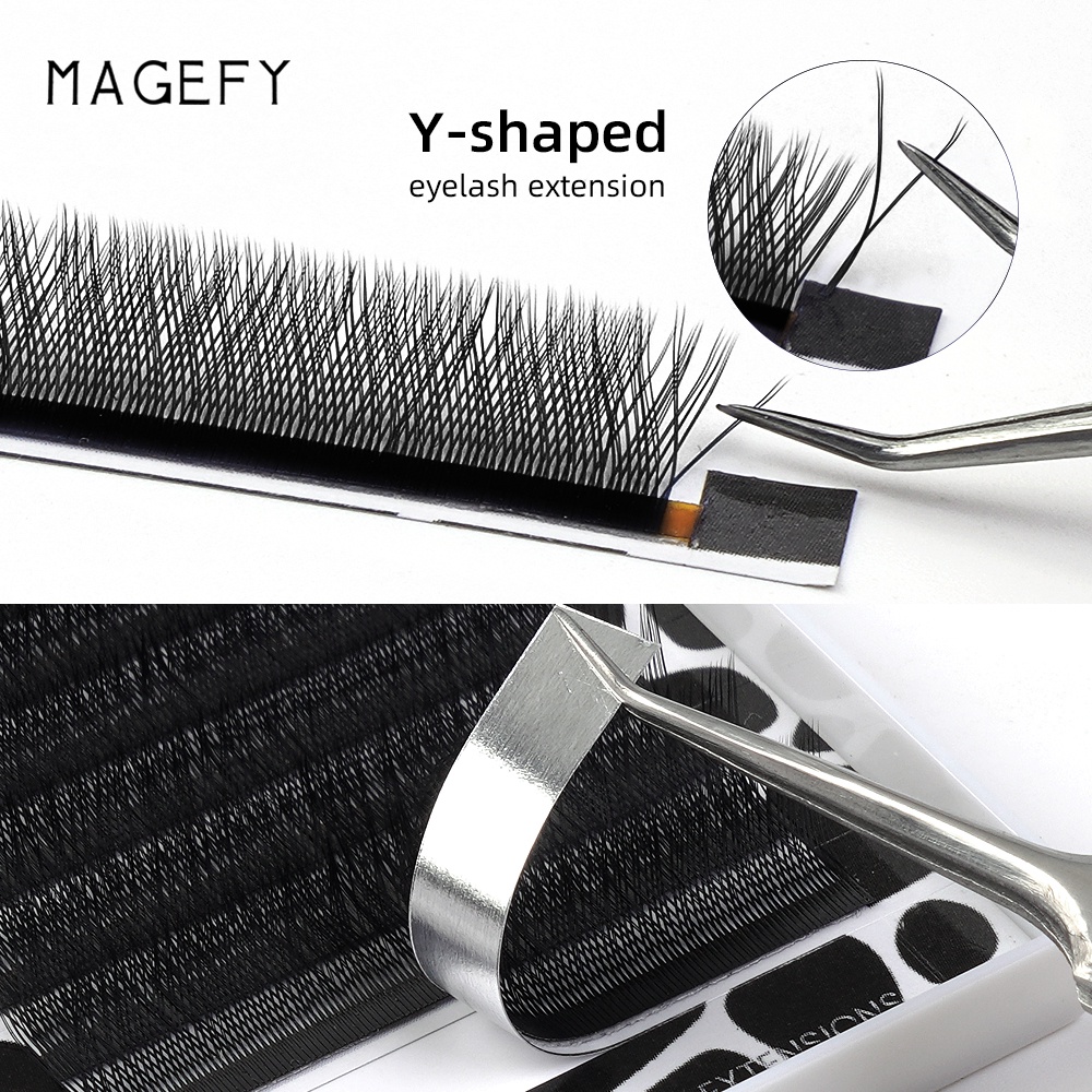 [Hàng mới về] Lông mi giả cong hình chữ C màu đen 8-13mm Magefy 0.07-Y