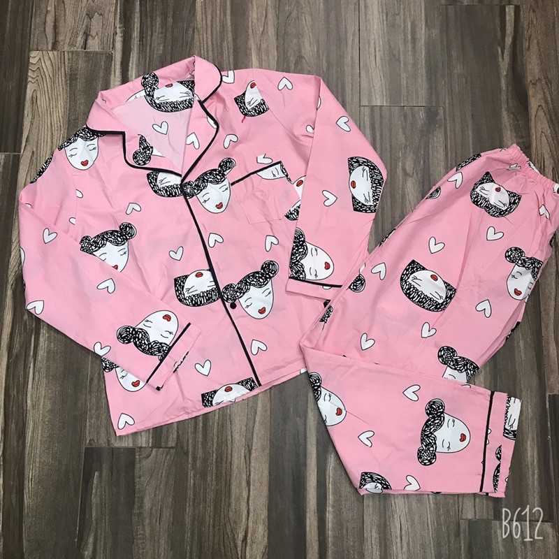 Bộ đồ pijama thô kate dài tay quần dài , nhiều hình xinh ( ảnh thật - đc chọn mẫu ) | BigBuy360 - bigbuy360.vn