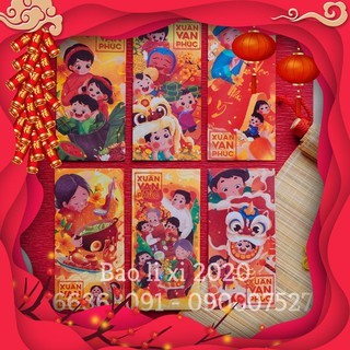 [Siêu Sale] Xấp 10 Bao Lì Xì 2020 Chủ Đề Xuân Vạn Phúc (Hình Thật Cuối) [Tặng Bao Kính]