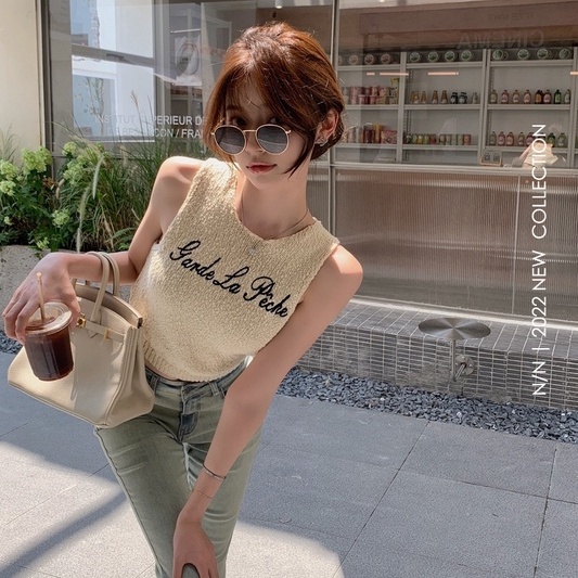 Áo croptop ZHELIHANGFEI sát nách ôm dáng thiết kế quyến rũ cho nữ