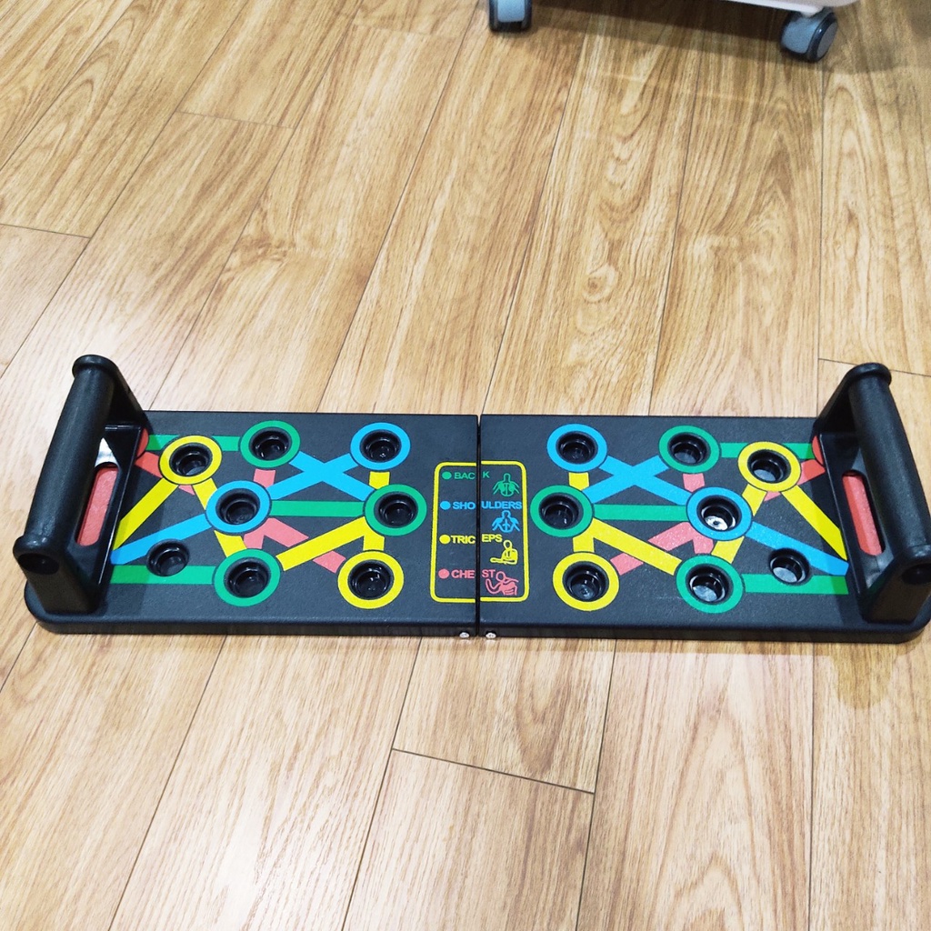 Dụng cụ hít đất tập chống đẩy đa năng  14 trong 1 Push up Board, hướng dẫn tập gym tại nhà ngực tay vai