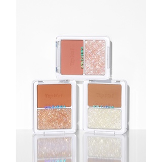 Bảng phấn mắt 2 ô kèm nhũ unleashia tap me palette duo