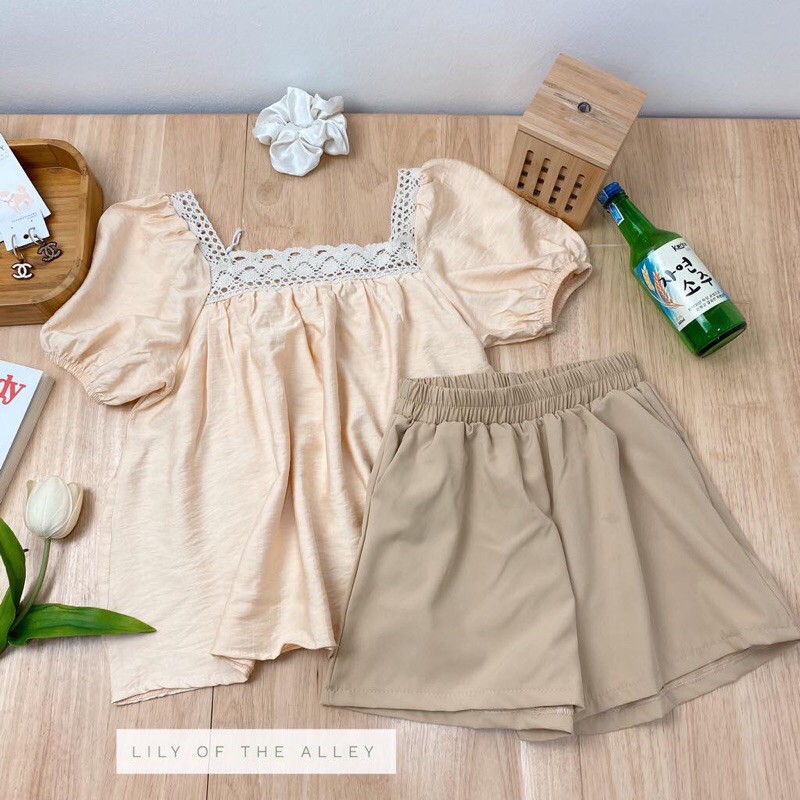 Set bộ áo ren + short